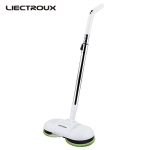 LIECTROUX Cordless Dual Spin elektryczny mop i wosker z funkcją natrysku wodą i woskiem, bezprzewodowy robot do mopa i woskowania F528A